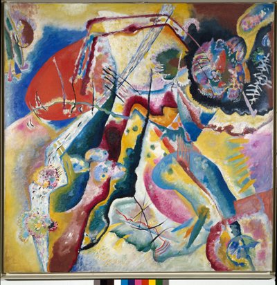 Schilderij met rode vlek, 1914 door Wassily Kandinsky